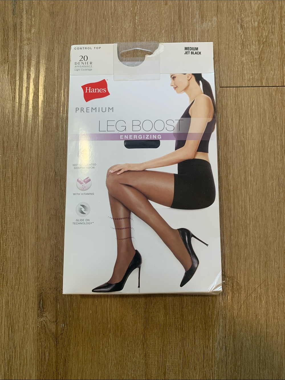 Hanes Premium Leg Boost Energizing Tights - Jet Black